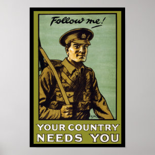 Poster Suivez-moi ! Le ~ votre pays a besoin de vous