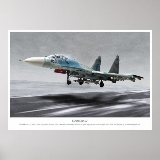 Poster Sukhoi Su-27 "Flanker" (Devant)