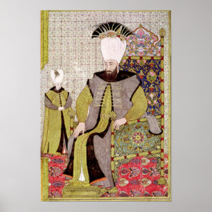 Poster Sultan Ahmet III et l'héritier du trône