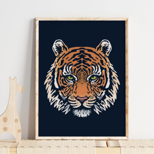 Poster Sumatran Tiger Wildlife Orange Print | Tiger (Créateur téléchargé)