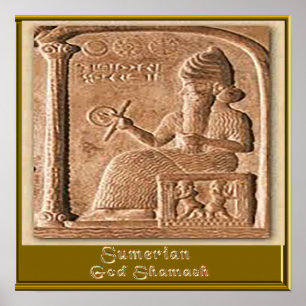 Poster Sumerian God Samash