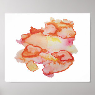Poster Summer Abstract Watercolor Art Print