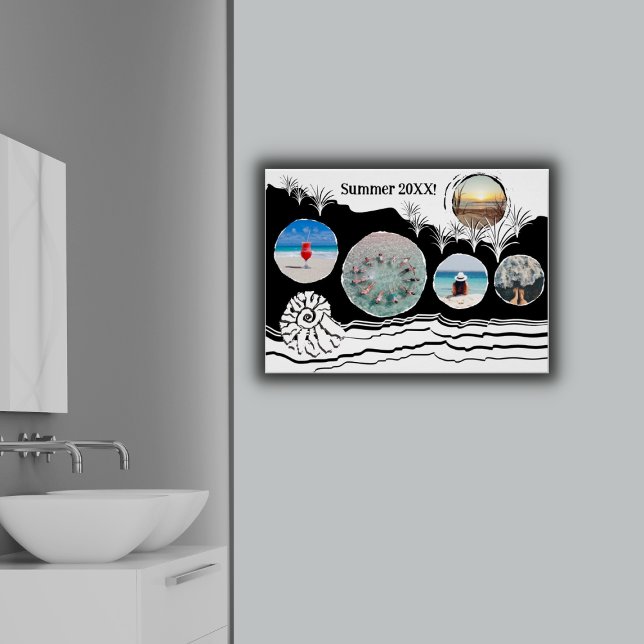 Poster Summer Beach Amusants Instagram Collage (Summer Beach Fun Instagram Collage Poster)