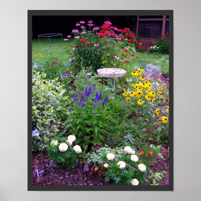 Poster Summer Cottage Garden Photographie Imprimer (Devant)