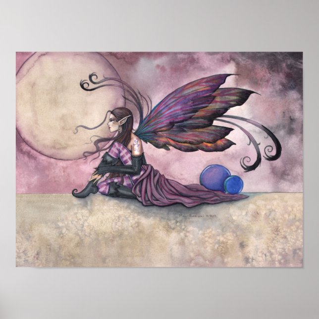 Poster Summer Moon Fairy Gothique Imaginaire Art (Devant)