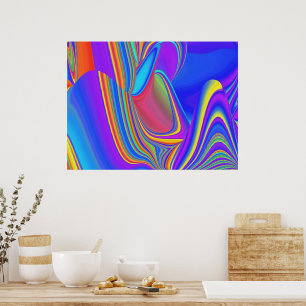 Poster Summerfeel, Rainbowart 3D Abstrait