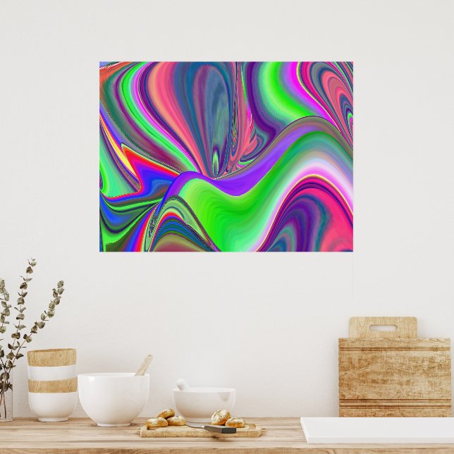 Poster Summerfeel, Rainbowart 3D Abstrait (Cuisine)