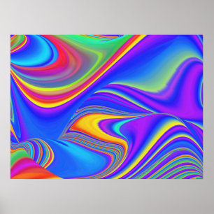 Poster Summerfeel, Rainbowart 3D Abstrait