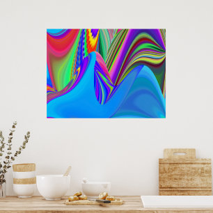 Poster Summerfeel, Rainbowart 3D Abstrait