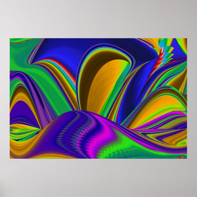 Poster Summerrainbow, Rainbowart 3D Abstrait (Devant)