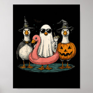Poster Summerween Goose Boo Ghost Citrouille Halloween Su