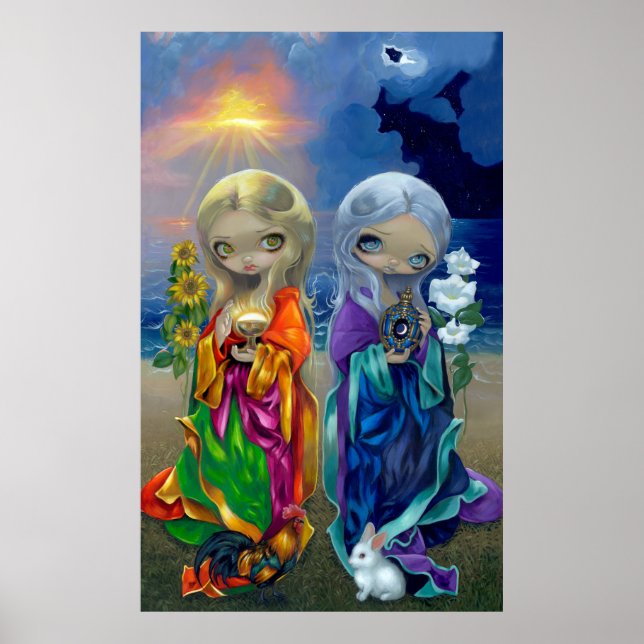 Poster Sun Child and Moon Child ART IMPRIMER fée déesse (Devant)