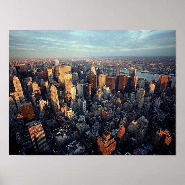 POSTER Sun in New York City ~distanzierte Chrysler (Vorne)