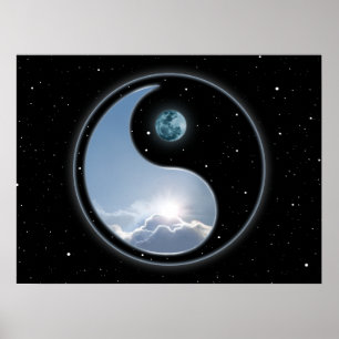 Poster Sun Moon Yin Yang