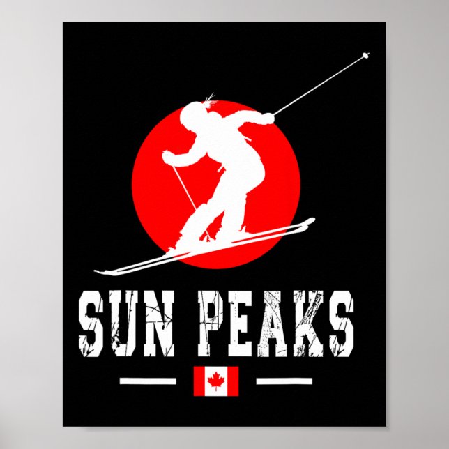 Poster Sun Peaks Canada Station de ski Rocky Mountains Ca (Devant)