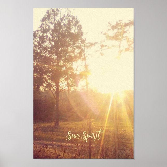 Poster Sun Spirit, Sun Photo, Sun, Sunny Day (Devant)