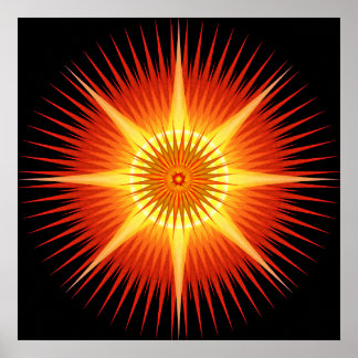 Poster Sun Urchin Mandala
