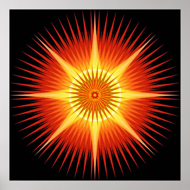 Poster Sun Urchin Mandala (Devant)