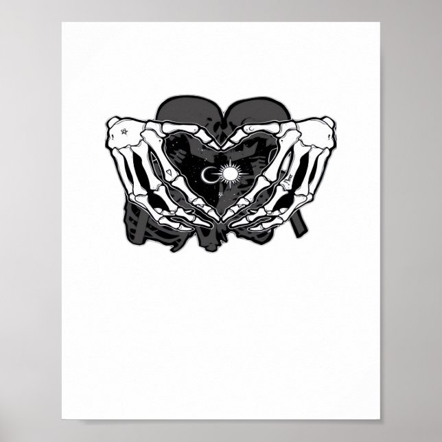 Poster Sunand~1 - Squelette Mains Coeurs (Devant)