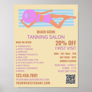 Poster Sunbather, Salon de bronzage Publicité