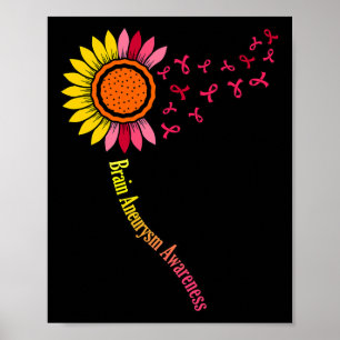 Poster Sunflower Cerveau Aneurysme Mois de sensibilisatio