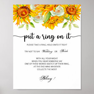 Poster Sunflower met une bague sur le jeu