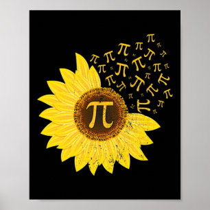 Poster Sunflower Pi Jour 3.14 Mars 14 Math Enseignant Vin