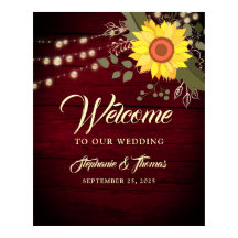 Sunflower Rustic Mariage Bienvenue