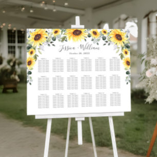 Poster Sunflowers Eucalyptus 18 Tables CADRE