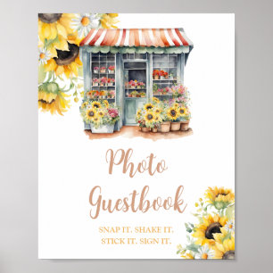 Poster Sunflowers Market Fête des mariées Photo Livre d'o