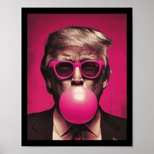 Poster Sungels roses Trump Bubble Gum (Devant)