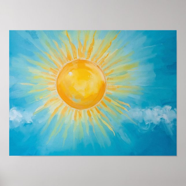 Poster Sunny Blue Sky Art (Devant)