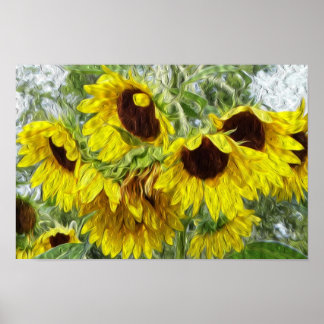 Poster Sunny Sunflower Morn