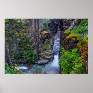 Poster Sunrift Gorge In Glacier National Park, Montana