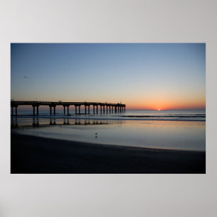 Poster sunrise at fishing pier
