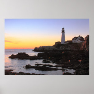 Poster Sunrise at Portland Head Lighthouse