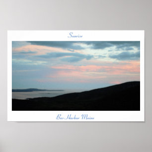 Poster Sunrise Bar Harbor Maine