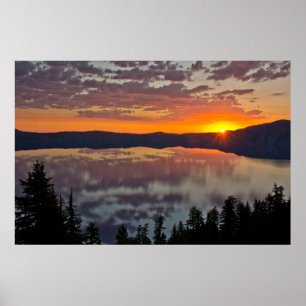 Poster Sunrise, Crater Lake National Park, Oregon, États-