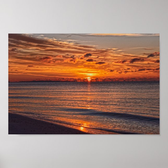 Poster Sunrise de l'île Dauphin, Alabama (Devant)