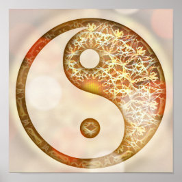 Poster Sunrise Yin Yang Mandala