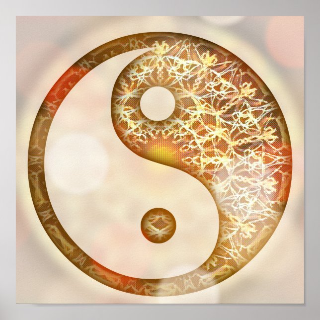 Poster Sunrise Yin Yang Mandala (Devant)