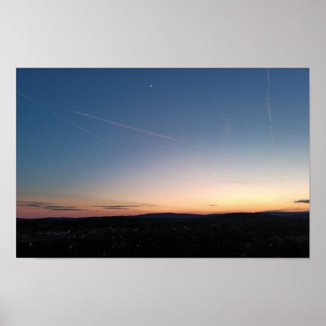 Poster Sunset Crescent Moon Kenilworth (Devant)