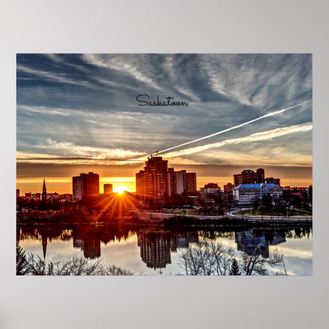 Poster Sunset de Saskatoon (Devant)