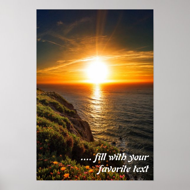 Poster Sunset in Cabo de Roca (Devant)
