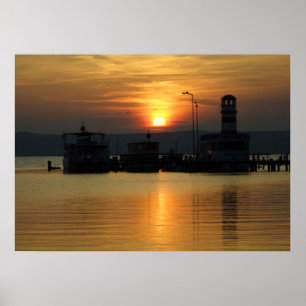 Poster Sunset In Podersdorf Burgenland