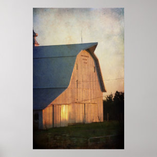 Poster Sunset on a Barn