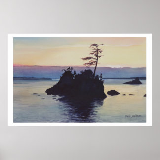 Poster "Sunset Rockaway Beach" Peinture aquarelle