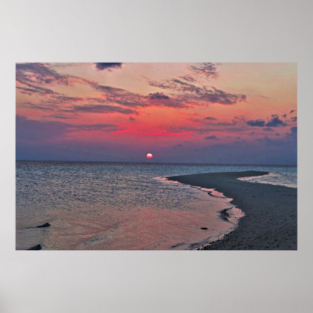 Poster Sunset Sandbar (Devant)