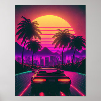 Poster Sunset Sprint : Synthétise la Skyline