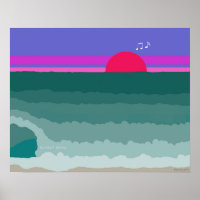 Sunset Wave peinture numérique originale